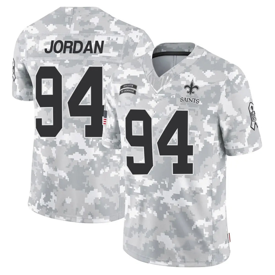tocy NO.Saints #94 Cameron Jordan Player Arctic Camo Salute to Service Limited Stitched Jerseys