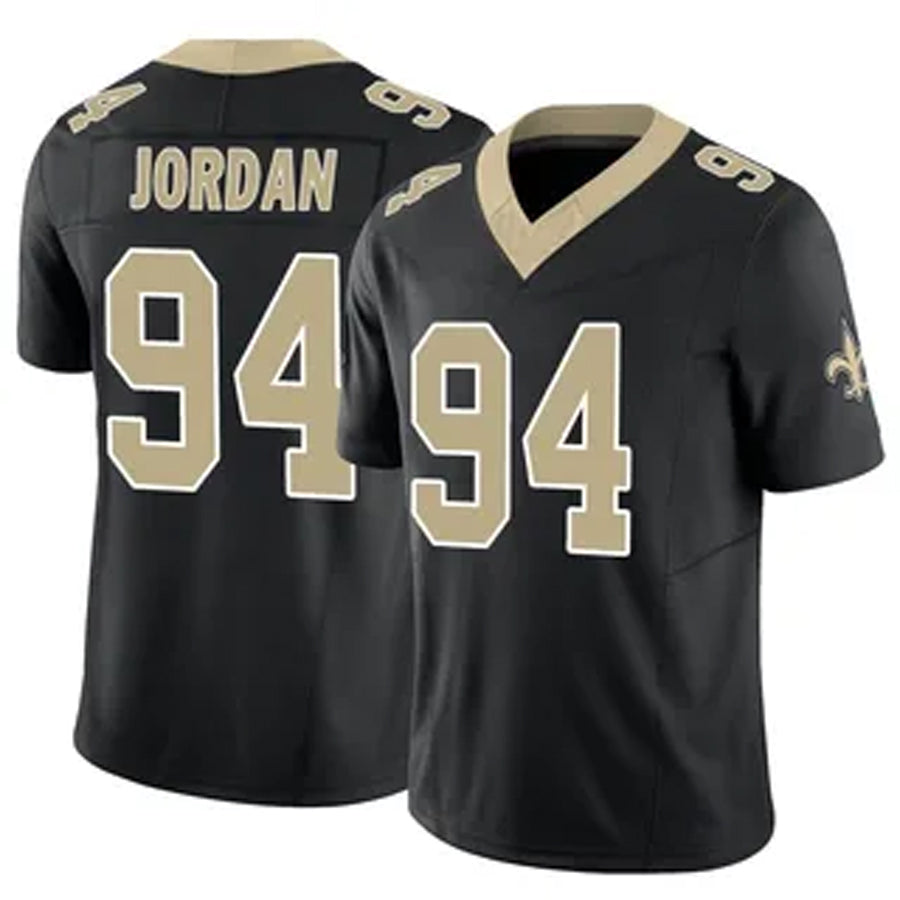 tocy NO.Saints #94 Cameron Jordan Player Black Vapor F.U.S.E. Limited Stitched Jerseys