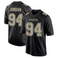 tocy NO.Saints #94 Cameron Jordan Player Carbon Black Fashion Game Stitched Jerseys