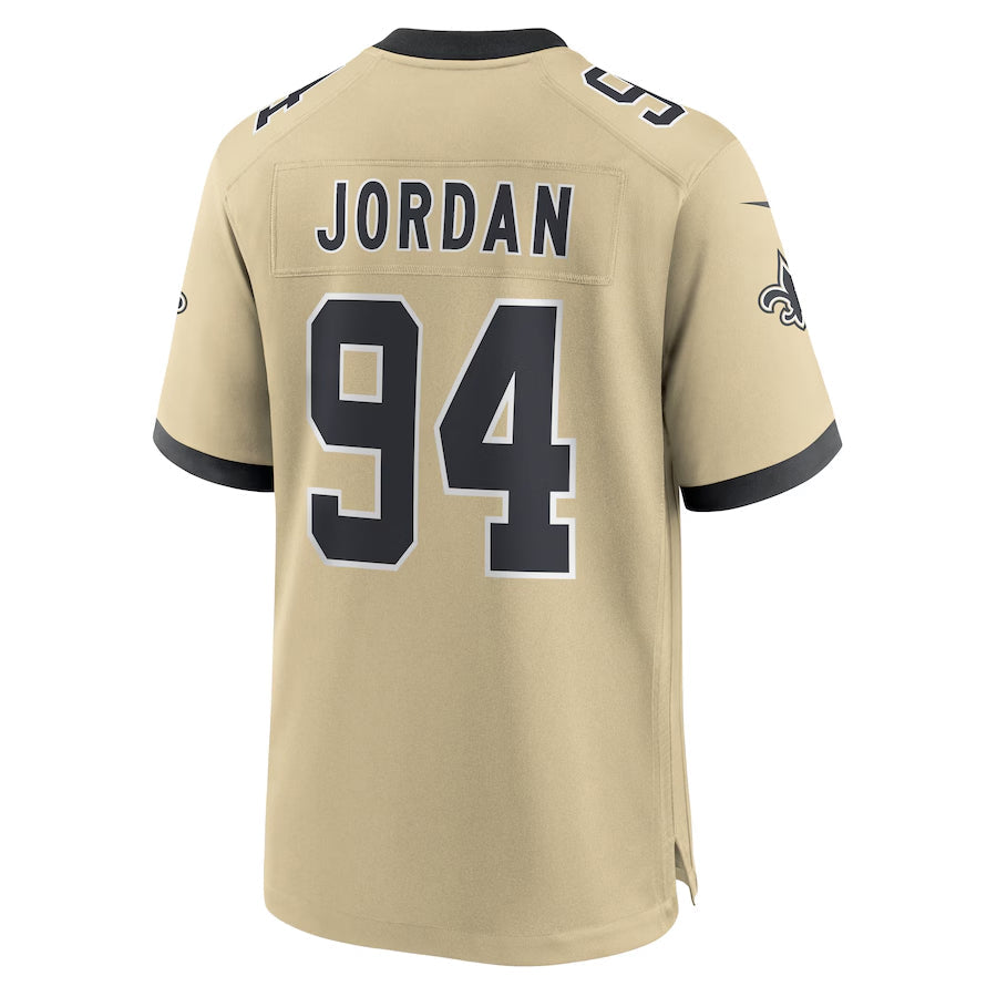 tocy NO.Saints #94 Cameron Jordan Player Gold Alternate Game Stitched Jerseys