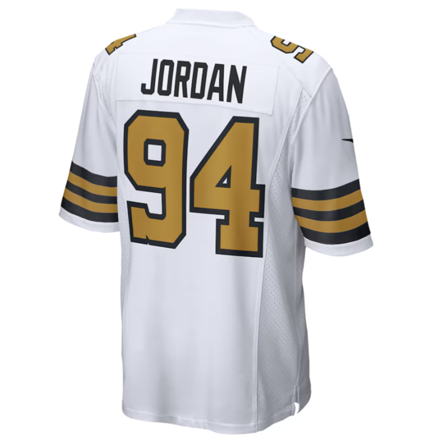 tocy NO.Saints #94 Cameron Jordan White Alternate Game Stitched American Stitched Jersey