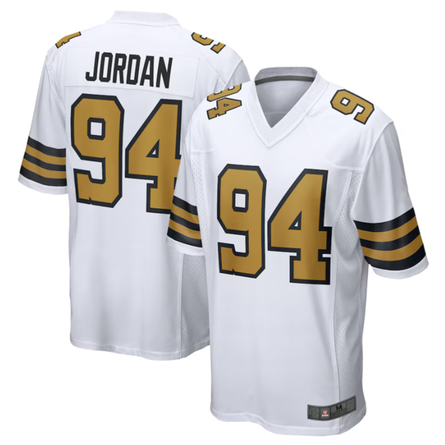 tocy NO.Saints #94 Cameron Jordan White Alternate Game Stitched American Stitched Jerseys