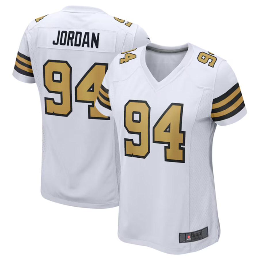 tocy NO.Saints #94 Cameron Jordan White Elite Player Stitched American Stitched Jerseys