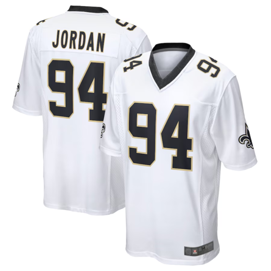 tocy NO.Saints #94 Cameron Jordan White Game Stitched American Stitched Jerseys