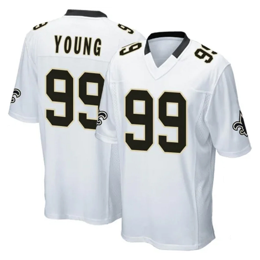 Tocy NO.Saints #99 Chase Young Player White Home Game Stitched Jerseys