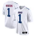 tocy NY. Giants Tundra #1 Malik Nabers Player White Fashion Stitched Jerseys