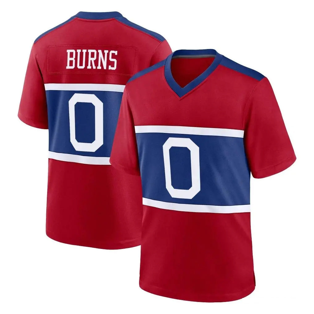 Tocy NY.Giants #0 Brian Burns Player Red Century Home Game Stitched Jerseys