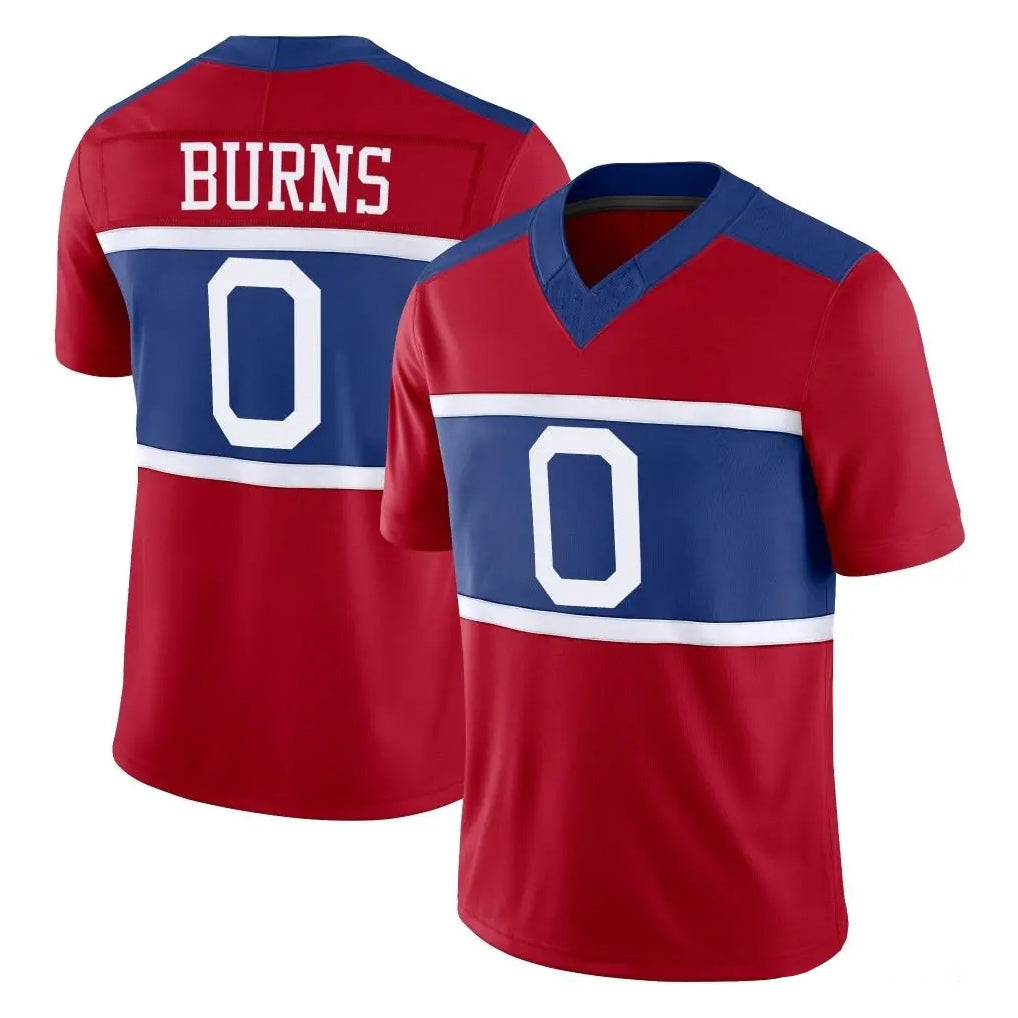 Tocy NY.Giants #0 Brian Burns Player Red Century Vapor F.U.S.E. Home Game Stitched Jerseys