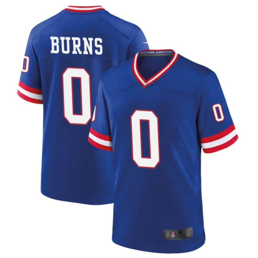 tocy NY.Giants #0 Brian Burns Royal Classic Game Player Jersey American Stitched Jerseys