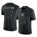 Tocy NY.Giants #18 Darius Slayton Player Black Limited Reflective Home Game Stitched Jerseys