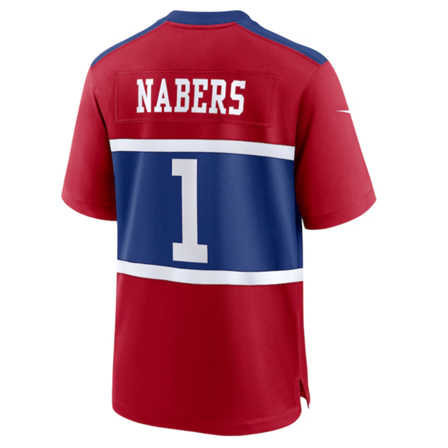 tocy NY.Giants #1 Malik Nabers Century Red Alternate Stitched Jerseys