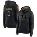 tocy NY.Giants #1 Malik Nabers Player Black Salute to Service Hoodies Stitched Jerseys