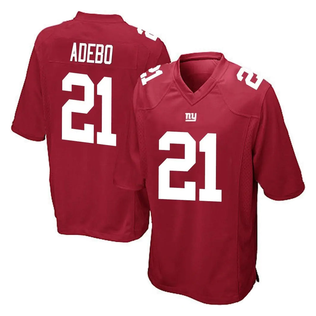 Tocy NY.Giants #21 Paulson Adebo Player Red Home Game Stitched Jerseys