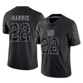 Tocy NY.Giants #22 Najee Harris Player Black Limited Reflective Home Game Stitched Jerseys