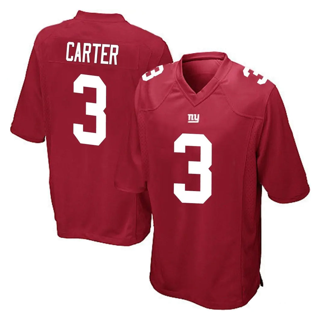 Tocy NY.Giants #3 Abdul Carter Player Red Home Game Stitched Jerseys
