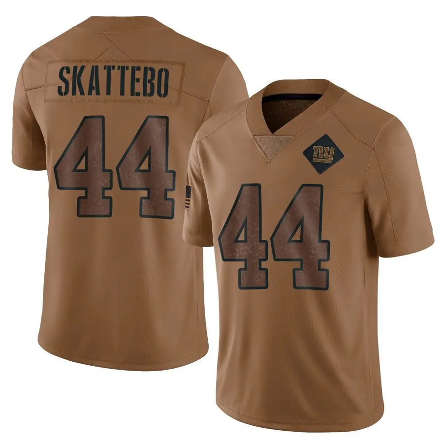 tocy NY.Giants #44 Cam Skattebo Player Brown Salute To Service Limited Stitched Jerseys