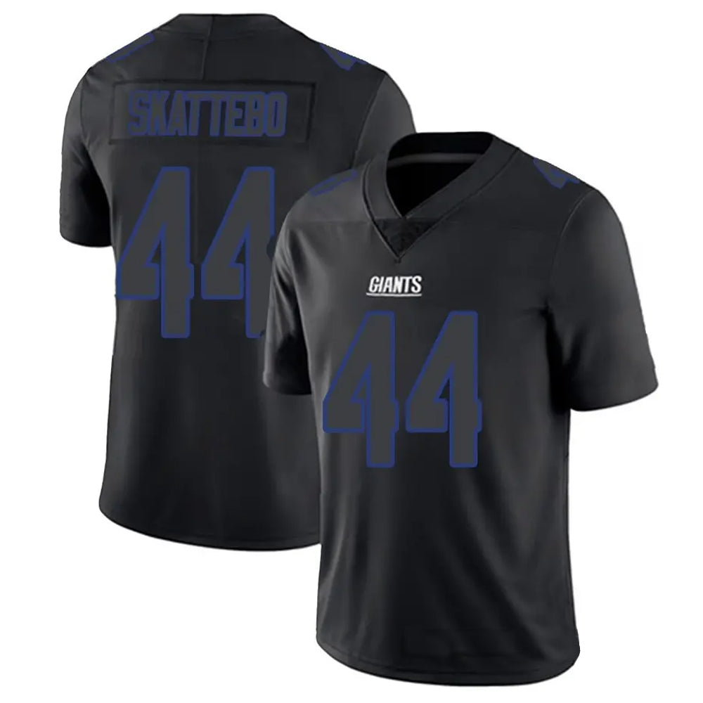 tocy NY.Giants #44 Cam Skattebo Player Limited Black Impact Stitched Jerseys
