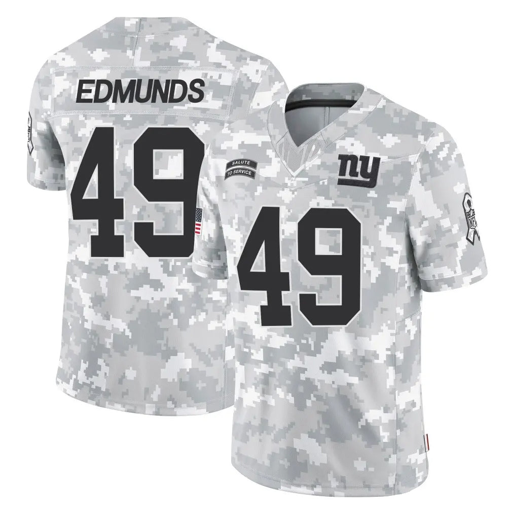 Tocy NY.Giants #49 Tremaine Edmunds Player Arctic Camo Salute To Service Limited Game Stitched Jerseys