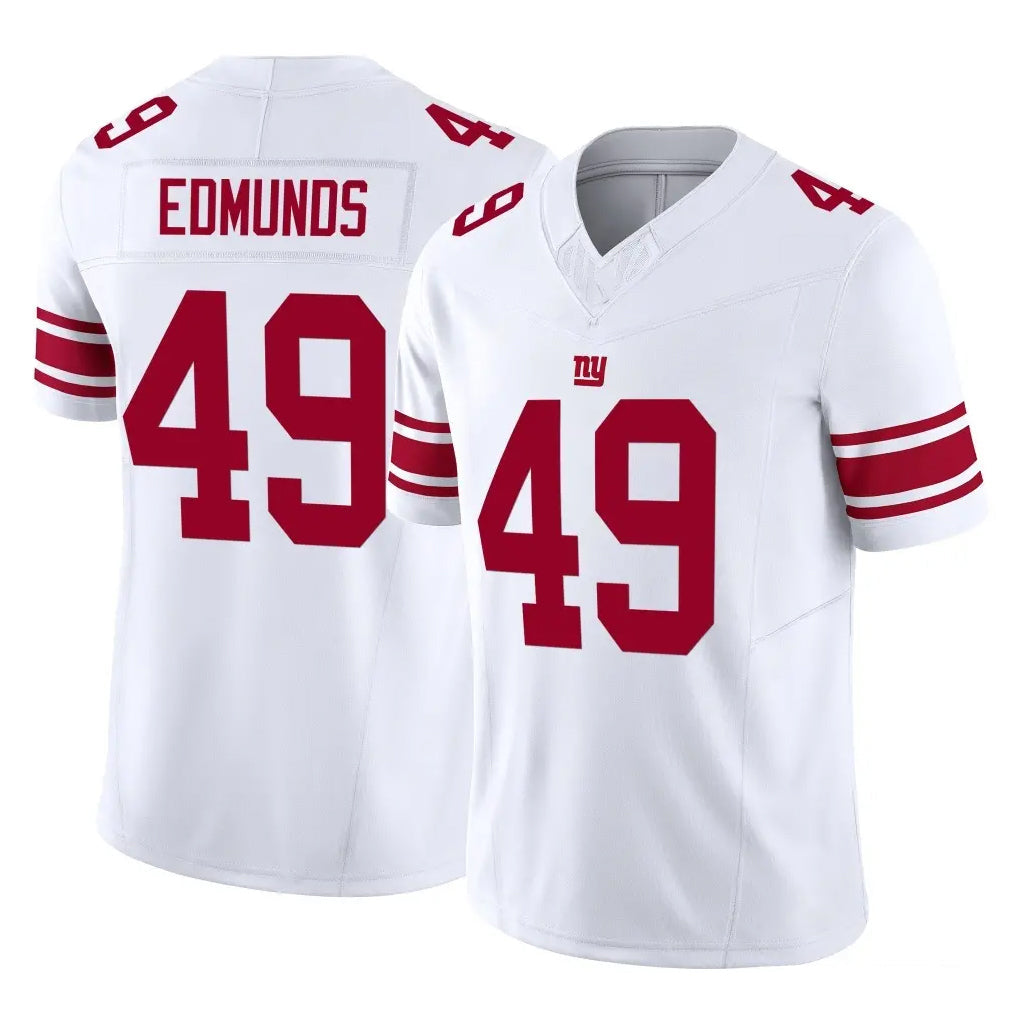 Tocy NY.Giants #49 Tremaine Edmunds Player White Limited Vapor F.U.S.E. Home Game Stitched Jerseys