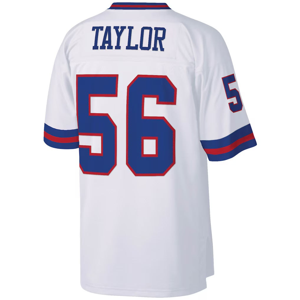 tocy NY.Giants #56 Lawrence Taylor Mitchell & Ness White Legacy Replica Stitched Jerseys