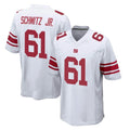 Tocy NY.Giants #61 John Michael Schmitz Jr. Player White Home Game Stitched Jerseys