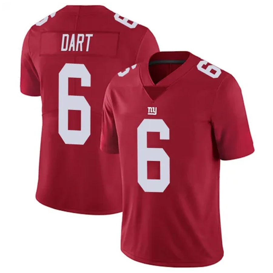 tocy NY.Giants #6 Jaxson Dart Player Red Alternate Vapor Limited Stitched Jerseys