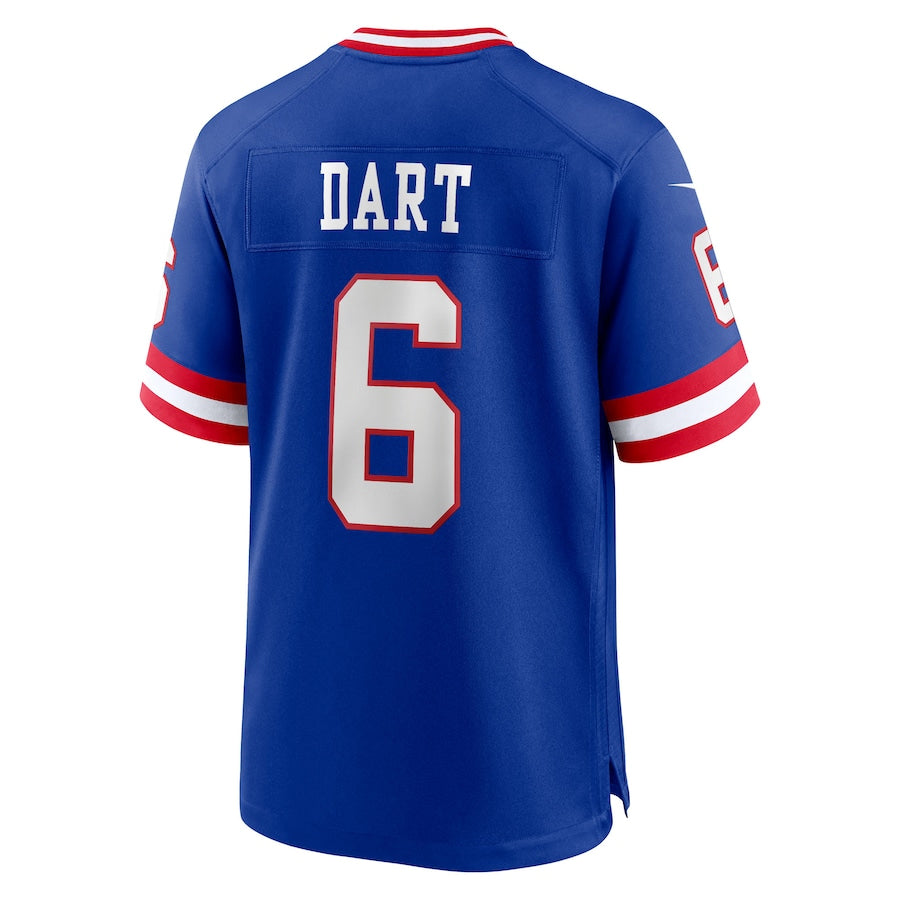 tocy NY.Giants #6 Jaxson Dart Player Royal Alternate Classic Game Stitched Jerseys