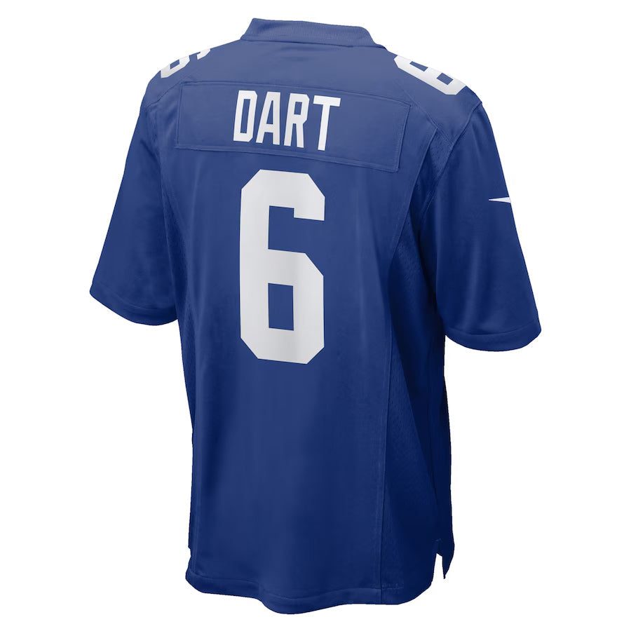 tocy NY.Giants #6 Jaxson Dart Player Royal Home Game Stitched Jerseys