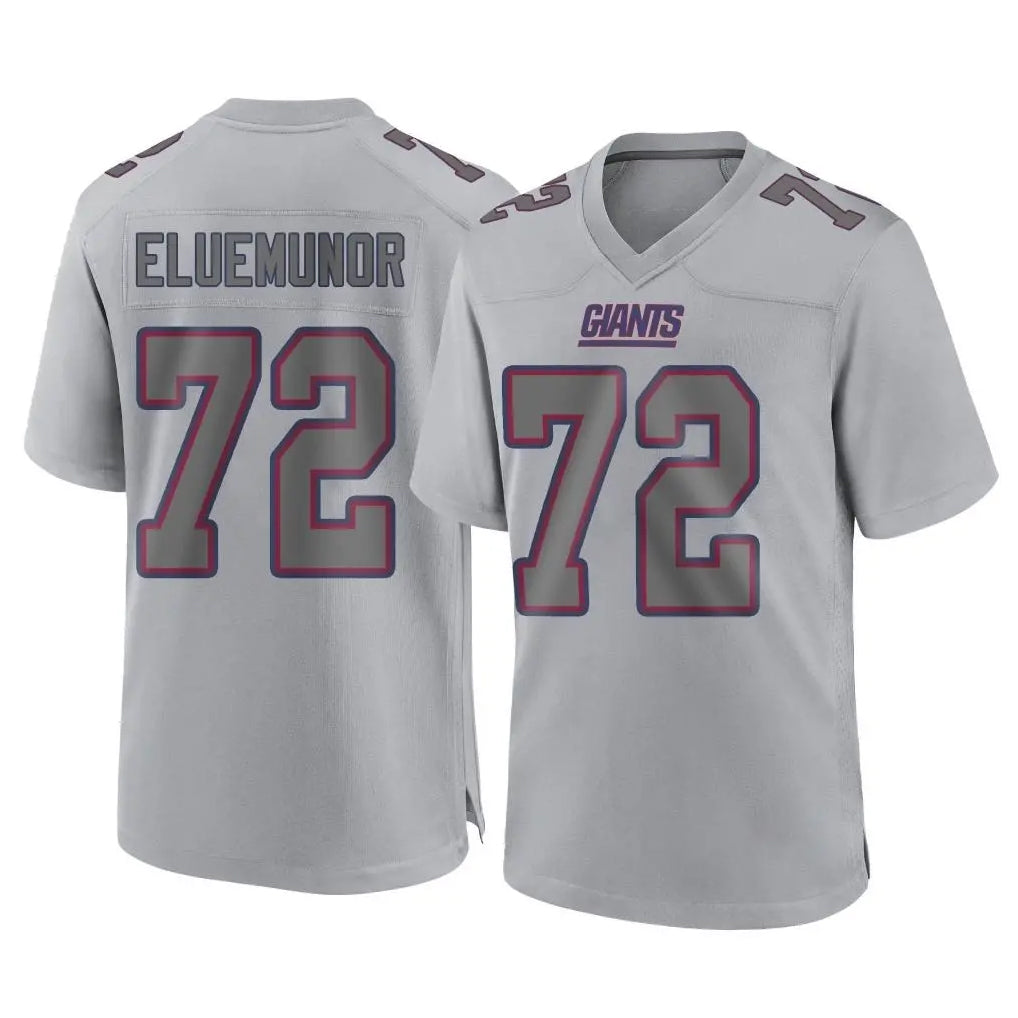 Tocy NY.Giants #72 Jermaine Eluemunor Player Gray Atmosphere Fashion Limited Game Stitched Jerseys