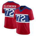 Tocy NY.Giants #72 Jermaine Eluemunor Player Red Century Vapor F.U.S.E. Home Game Stitched Jerseys