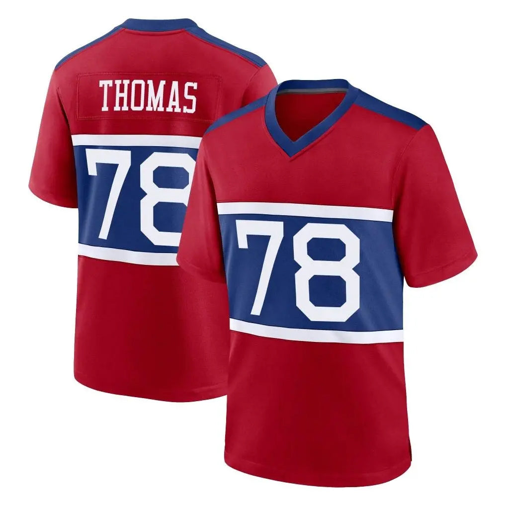 Tocy NY.Giants #78 Andrew Thomas Player Red Century Home Game Stitched Jerseys
