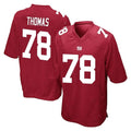 Tocy NY.Giants #78 Andrew Thomas Player Red Home Game Stitched Jerseys