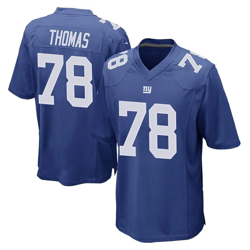 Tocy NY.Giants #78 Andrew Thomas Player Royal Home Game Stitched Jerseys