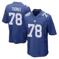 Tocy NY.Giants #78 Andrew Thomas Player Royal Home Game Stitched Jerseys