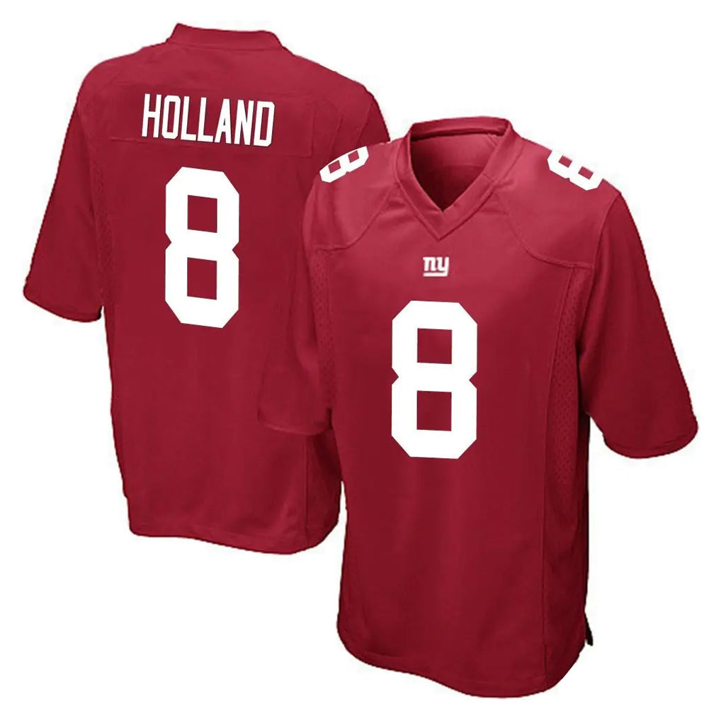Tocy NY.Giants #8 Jevon Holland Player Red Home Game Stitched Jerseys