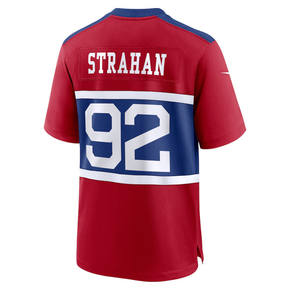 tocy NY.Giants #92 Michael Strahan Century Red Alternate Retired Player Game Stitched Jerseys