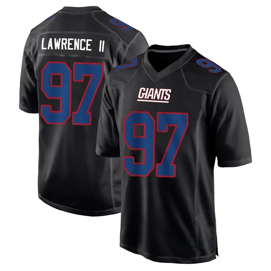 tocy NY.Giants #97 Dexter Lawrence II Player Black Carbon Fashion Stitched Jerseys