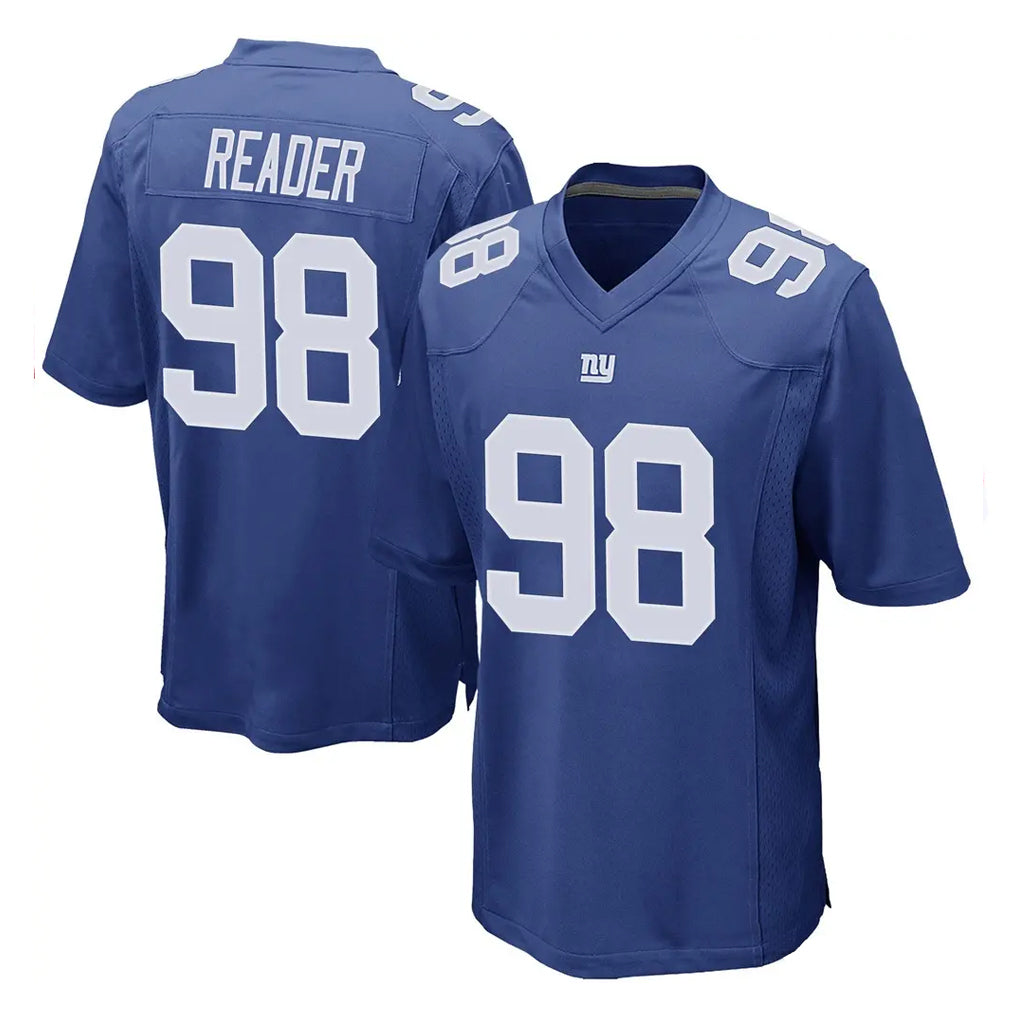 Tocy NY.Giants #98 DJ Reader Player Royal Home Game Stitched Jerseys