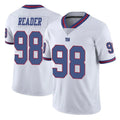 Tocy NY.Giants #98 DJ Reader Player White Color Rush Home Game Stitched Jerseys