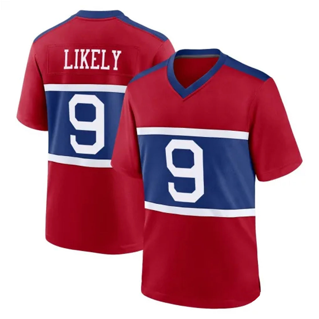Tocy NY.Giants #9 Lsaiah Likely Player Red Century Home Game Stitched Jerseys