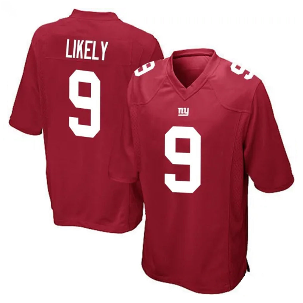 Tocy NY.Giants #9 Lsaiah Likely Player Red Home Game Stitched Jerseys