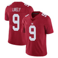 Tocy NY.Giants #9 Lsaiah Likely Player Red Limited Vapor Untouchable Home Game Stitched Jerseys