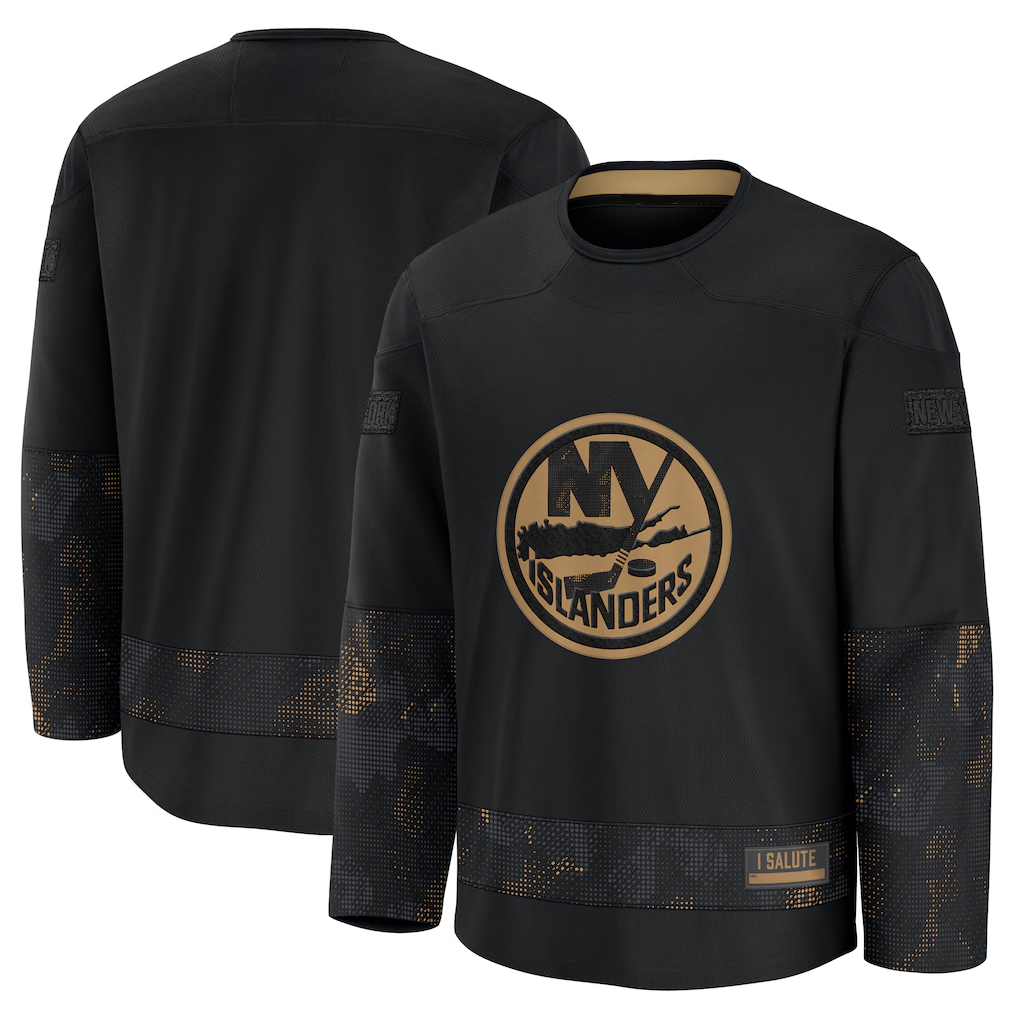 Tocy NY.Islanders Black 2024 Military Appreciation Practice Jerseys