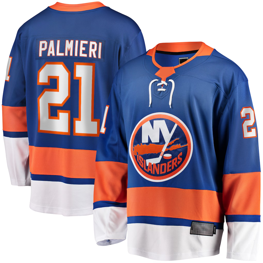 Tocy NY.Islanders #21 Kyle Palmieri Royal Home Breakaway Replica Jerseys