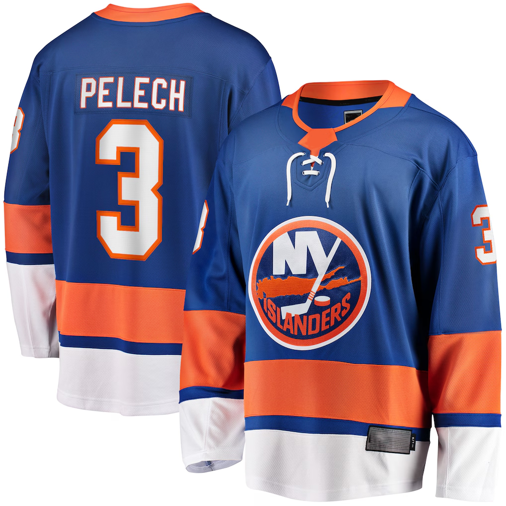 Tocy NY.Islanders #3 Adam Pelech Royal Home Breakaway Player Jerseys