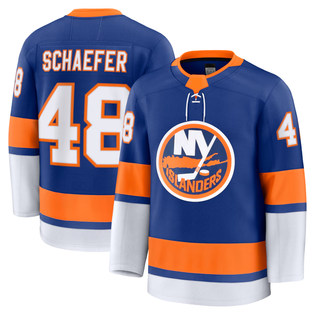 Tocy NY.Islanders #48 Matthew Schaefer Royal Home Premium Jerseys