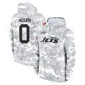 Tocy NY.Jets #0 Braelon Allen Player Arctic Camo Salute to Service Pullover Hoodies Limited Game Stitched Jerseys