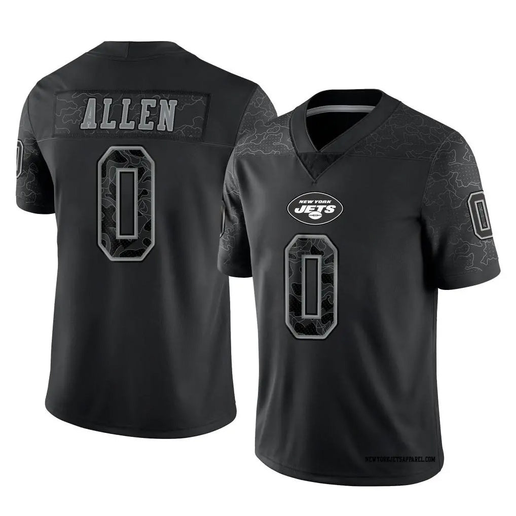 tocy NY.Jets #0 Braelon Allen Player Black REFLECTIVE Limited Stitched Jerseys