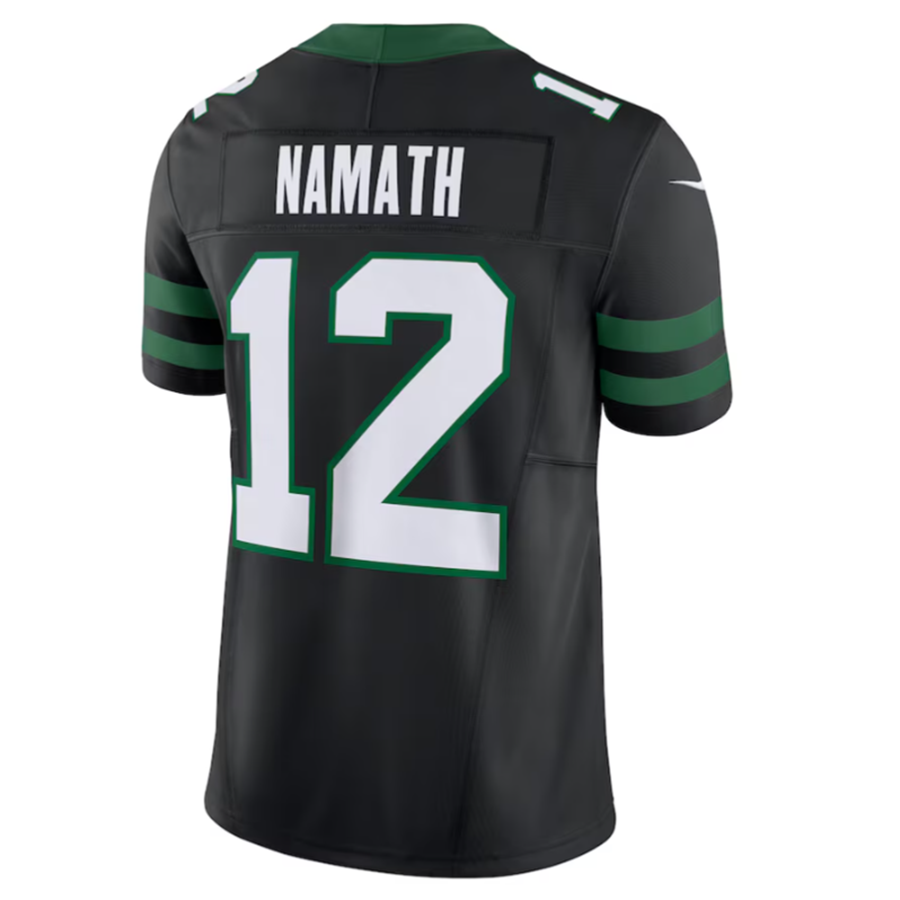 tocy NY.Jets #12 Joe Namath Legacy Black Vapor F.U.S.E. Limited Jersey Stitched American Stitched Jersey