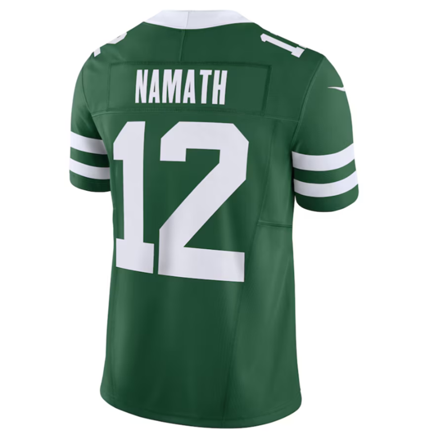 tocy NY.Jets #12 Joe Namath Legacy Green Vapor F.U.S.E. Limited Jersey Stitched American Stitched Jerseys